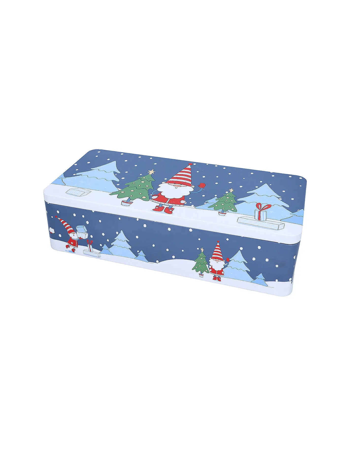 RBV BIRKMANN | Gebäckdosen XXL 40x20cm Wichtel Blau / Weiss | 